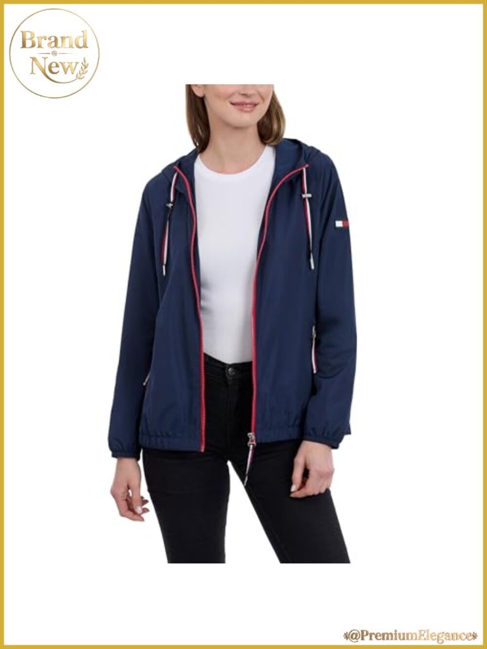 Women's Classic Water-resistant Everyday Rain Jacket Windbreaker